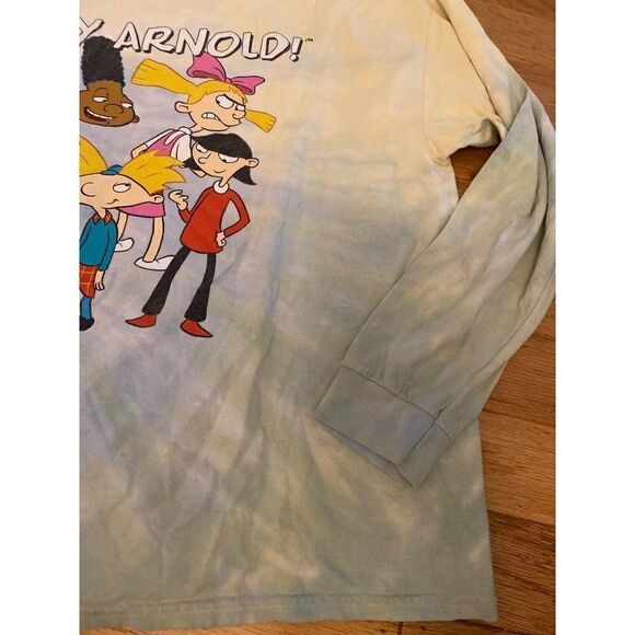 Nickelodeon, women's tie dye 90's Hey Arnold graphic long sleeve t shirt size 1X - Picture 4 of 8